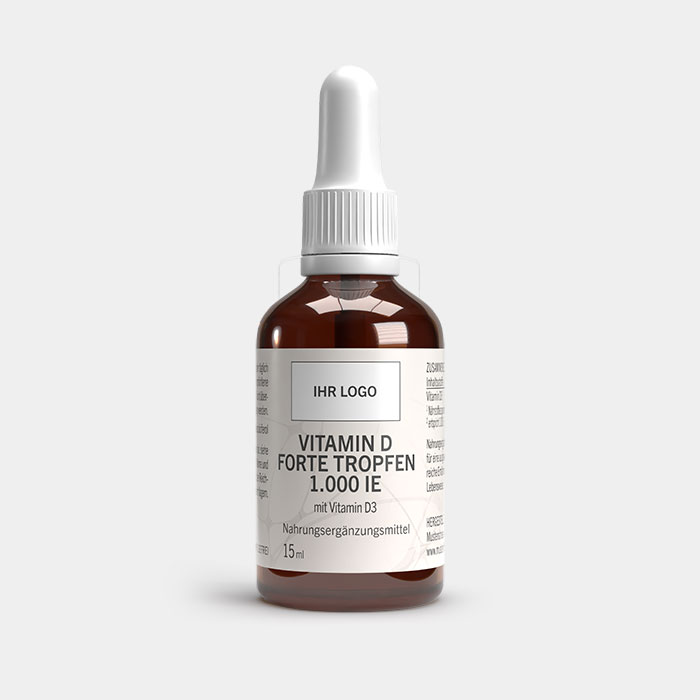 Vitamin D Forte Tropfen 1000 IE - HKS White Label